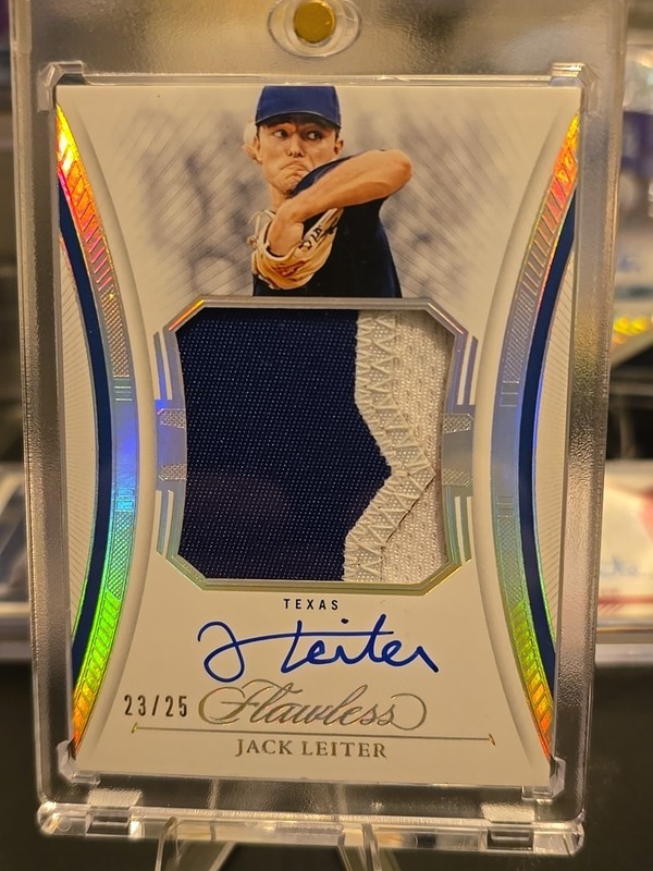 2025 Panini Flawless - Jack Leiter - Patch Auto - 23/25 (FPA-JL)