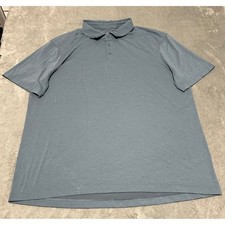 Lululemon polo shirt mens preppy casual size XL stretch soft green/blue