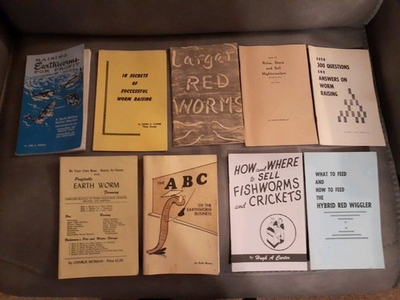 #ad Lot of 9 Earth Worm Farming Books Earthworm Charlie Morgan And More Vintage $24.00
