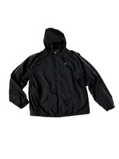 Air Jordan Sport Mens XXL Windbreaker Black Jacket Nike Zip IB2241-010 2XL Hood