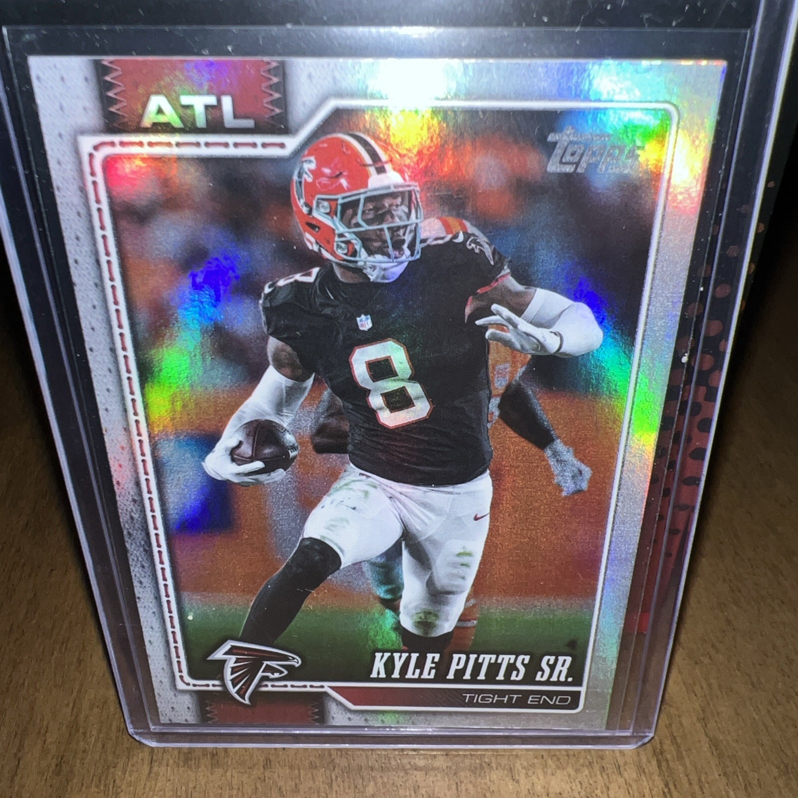 2026 Topps Flagship Kyle Pitts Sr. Holo Foil Refractor Atlanta Falcons