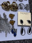 Huge Lot~Vintage Clip/Screwback Earrings 25pairs MANY SIGNED~Trifari STERLING+++ — photo 7
