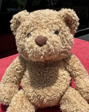 Vintage Build A Bear Workshop Curly Teddy Stuffed Bear Retired Yellow Tag 15"