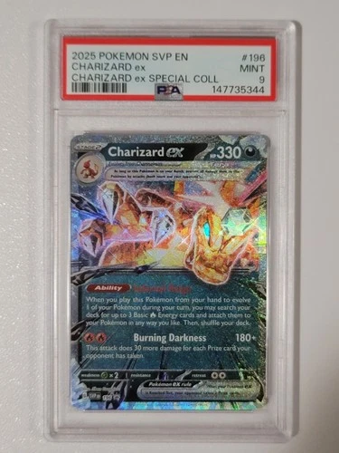 2025 POKEMON SVP EN-SV BLACK STAR PROMO #196 CHARIZARD EX PSA 9