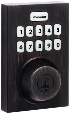 Kwikset HC620CNTZW700LR-S Home Connect Contemporary Keyless Entry - Bronze