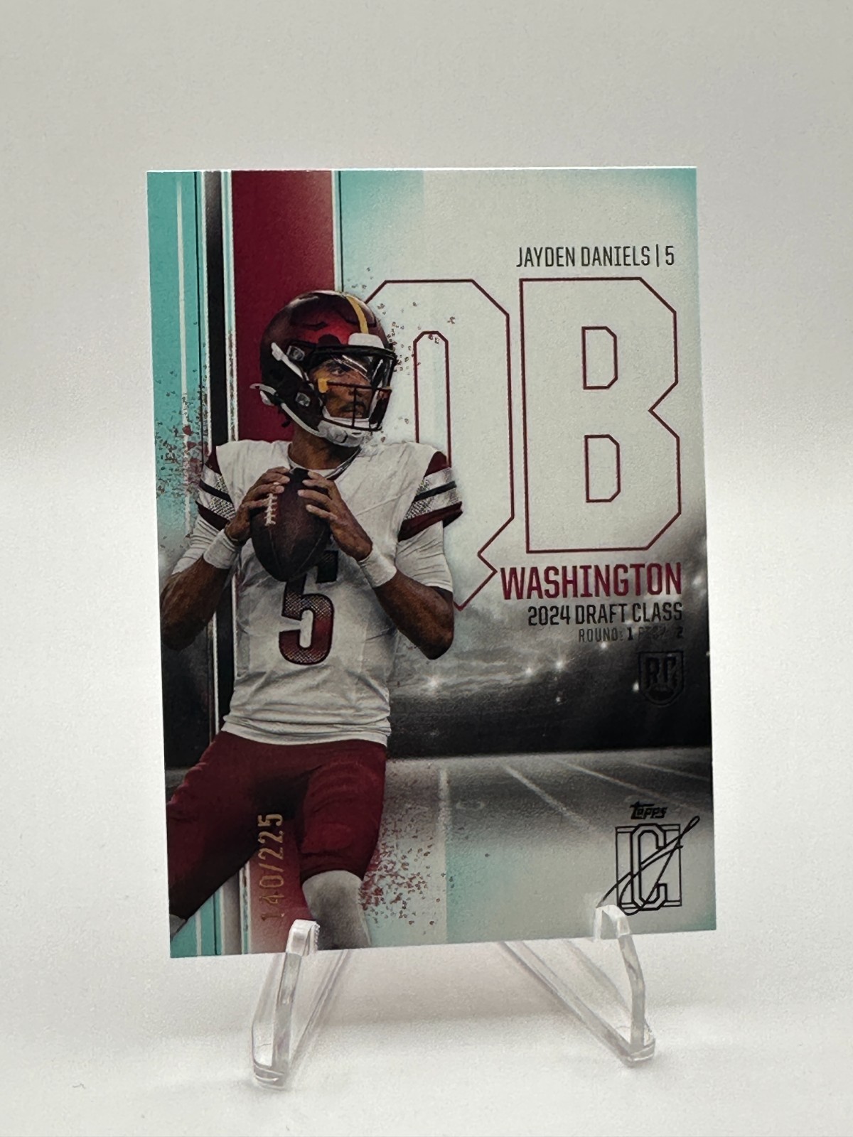 2024 Topps Signature Class - Jayden Daniels - RC  194 - Teal Varient 140/225