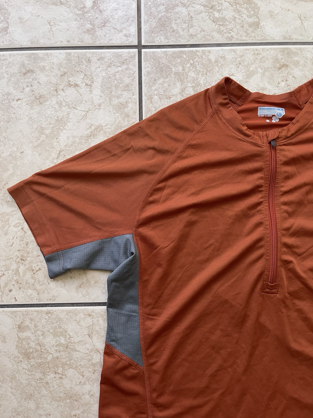 Salomon T Shirt Uomo Manica Corta Atletica Grande Colore Chiaro Running Sport Tee