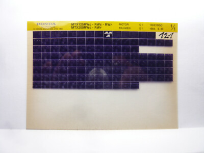 Honda  MTX125 MTX200  Teile Katalog auf Microfich  Liste Fich Catalogue 1984