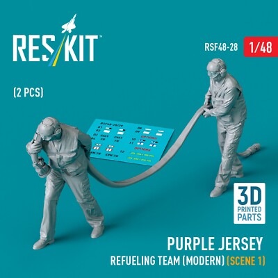 Purple Jersey Refueling Team (modern)2pcs Scale Figurines 1:48 ResKit RSF48-0028