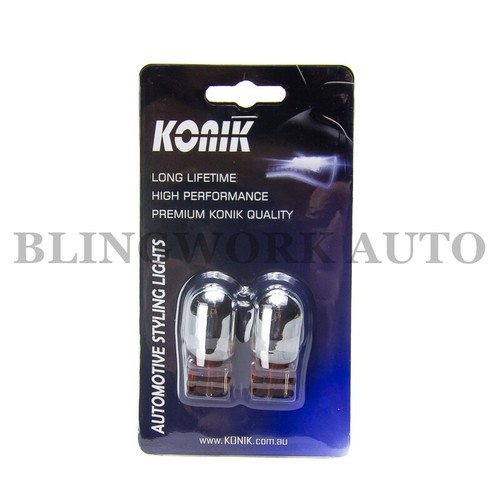 KONIK T20 7440 WY21W SILVER CHROME AMBER Tint Indicator Turn Signal Light Bulbs - Bild 14 von 14