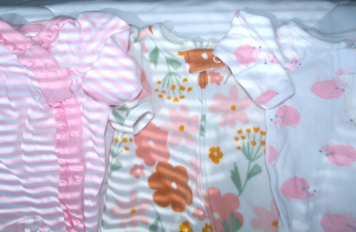 PREEMIE Baby Girl Clothes Lot OnePiece Sleepers Clothes Bundle Falak