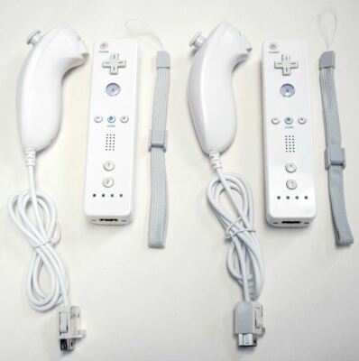 Wii 白 コントローラー２本セット NEW 2-Pack REMOTE & NUNCHUK Controller Set WHITE for Nintendo Wii