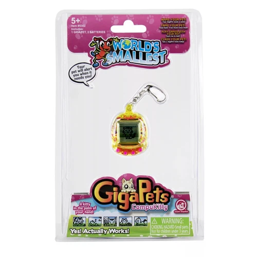 Giga Pets COMPUKITTY & PIXEL PUPPY Worlds Smallest Virtual Toy Tamagotchi New