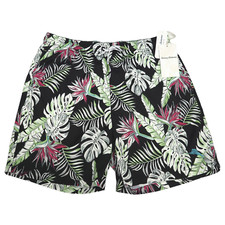 Tommy Bahama Swim Trunks Board Shorts Naples Monstera Paradise Floral Black 79