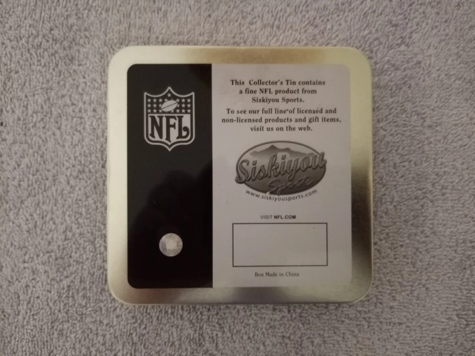 CARTERA DALLAS COWBOY Cuero Negro Triple en Caja de Regalo de Lata - Siskiyou Sports Foto 4 de 4