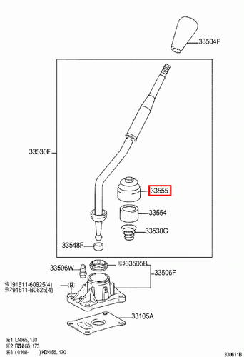 Genuine Hilux LN105 LN100 KZN205 KZN165 KZN130 KDN170 Gear Shift Lever Boot - Picture 5 of 20