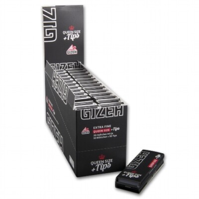 DISPLAY Zigarettenpapier Gizeh Black Queen Size + Tipps