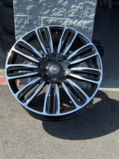 22 Inch Black Machine Wheels Tires Fit Range Rover Land Rover Sport Hse New