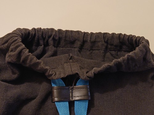 Reebok Black Cotton Denim Material Sling Bag w/Cinch Close & Front Pocket 90s - Picture 11 of 15