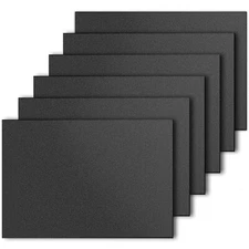 ABS Plastic Sheet 12" x 16" x 0.06" 6 Pack,Moldable Sheets,High Black 