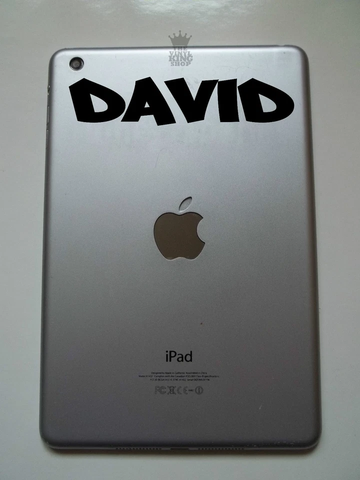 iPad Mini Personalised Custom Name Sticker Vinyl Decal Moon Kids tablet childs - Image 4 of 4