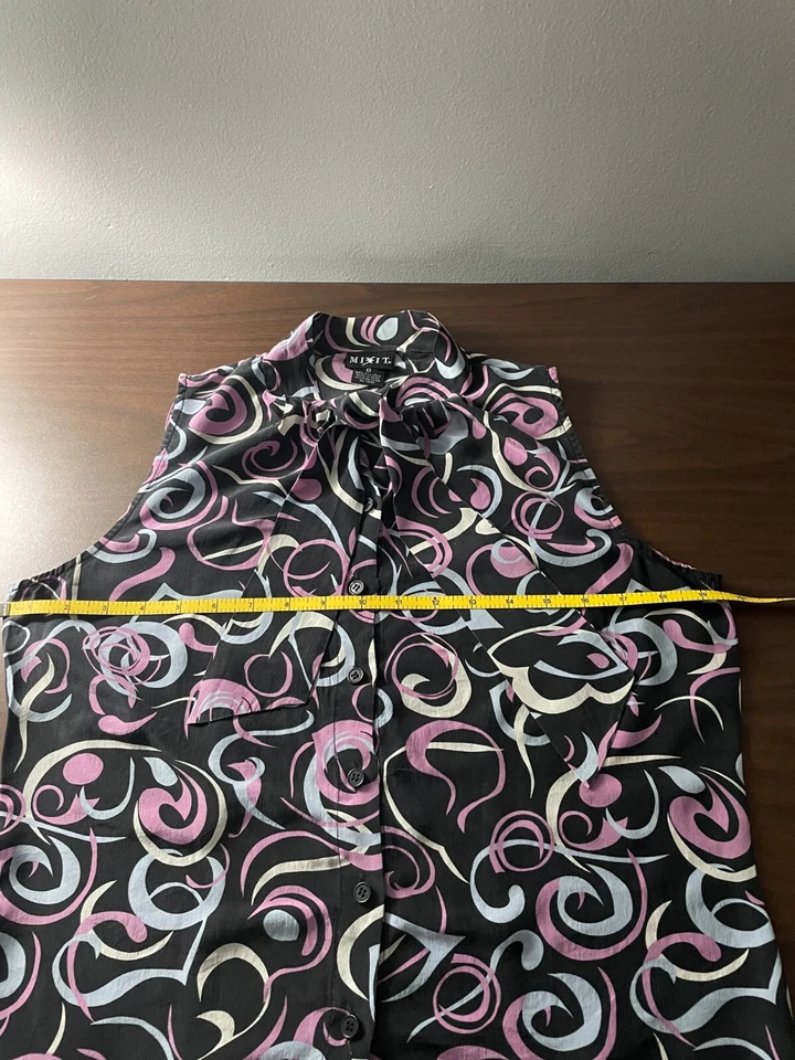 Top Mix It 100 % seda talla 8/M estampado geométrico clásico capa básica corbata de carrera Foto 3 de 4