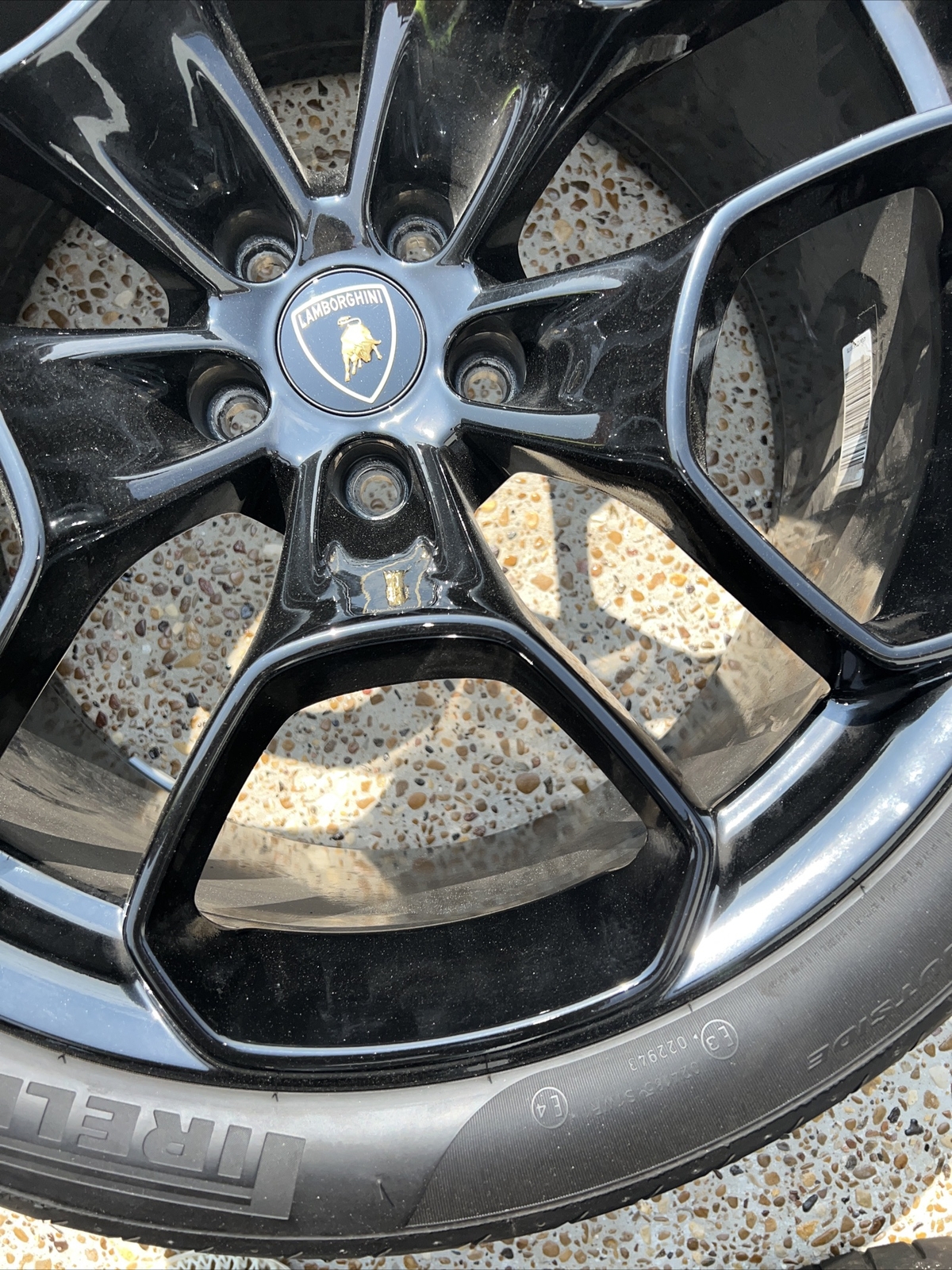 Factory Lamborghini Huracan Giano Wheel 20" Genuine OEM Rear Black 4T0601017A