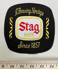 Vintage Embroidered “A Brewing Heritage Since 1851”Stag Beer Patch.  6 x 6”