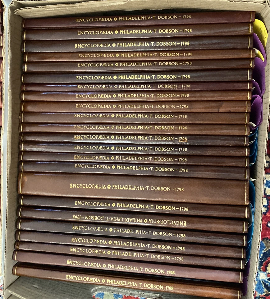 1st Am. Encyc. Britannica (1798), 2 Slightly Incomplete Sets Bound In 107 Vols - Image 3 of 4