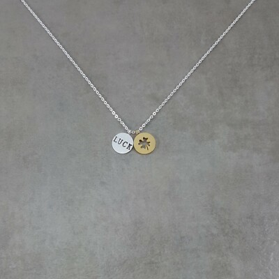 Luck Clover SILVER Plated Necklace Gift Box Four Leaf Hope Faith Lucky Irish 