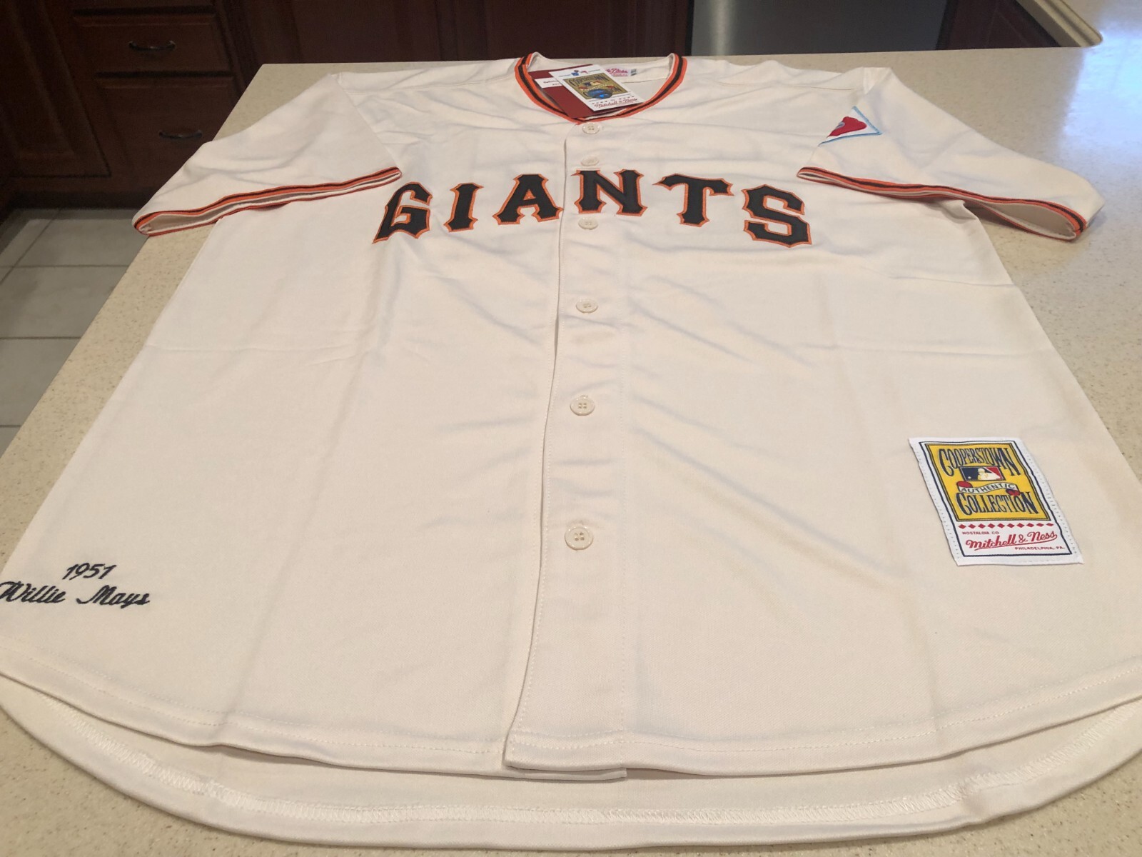 Mitchell Ness Cooperstown 1951 SF Giants Willie Mays Jersey Mens XL mitchell-ness-cooperstown-1951-sf-giants-willie-mays-jersey-mens-xl
