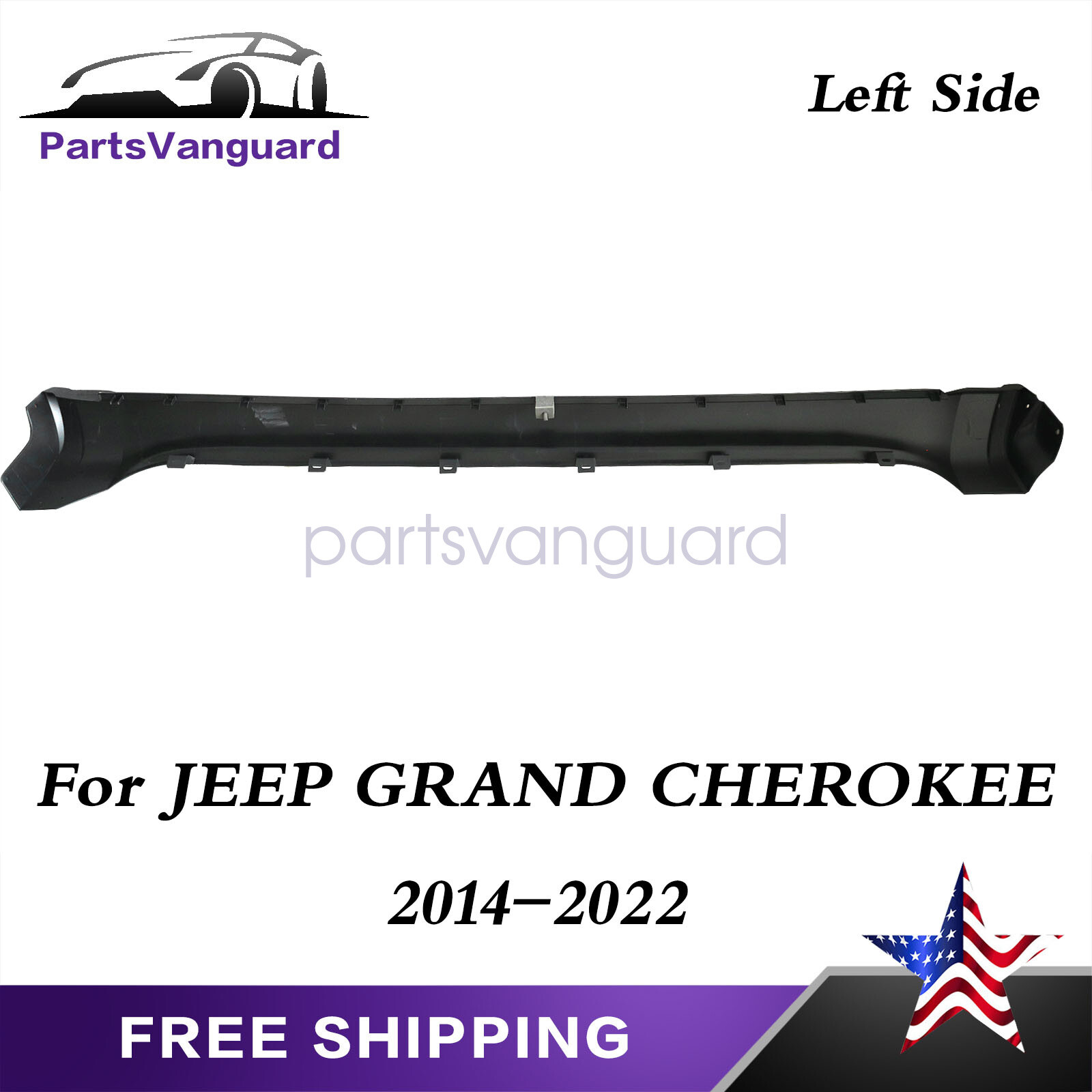 Skirt Rocker Molding Panel Left Driver Side Fits 2014-2022 Jeep Grand Cherokee-image