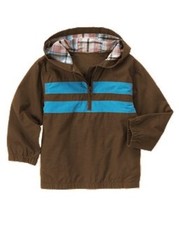 NWT Gymboree Boys Striped Half Zip Pullover Ripstop Jacket Activewear 5 6 7 8