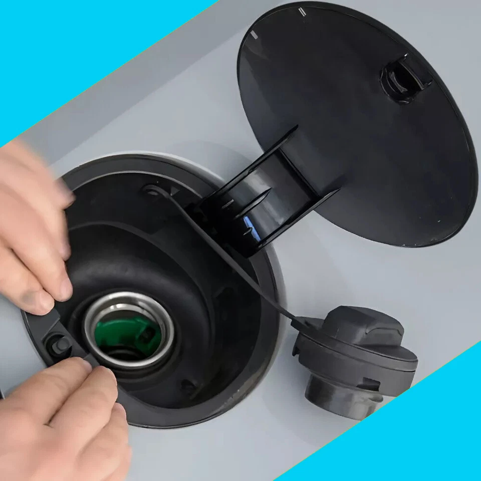 Fuel Gas Tank Door Lid Cover Flap Cap Paint Black 6R0809857 For VW Polo 2011-19 - Image 2 of 4