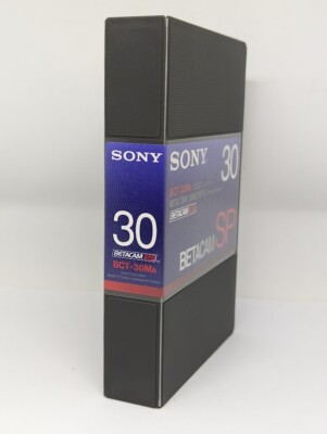 Sony Betacam SP 30 Mins Beta Video Tape Metal BCT-30MA New Black