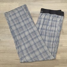 Tommy John Pajama Lounge Pants Breathable Gray Plaid XL