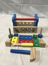 DISNEY MELISSA  DOUG MICKEY MOUSE WOODEN TOOL KIT 12 WOODEN PIECES Toolbox