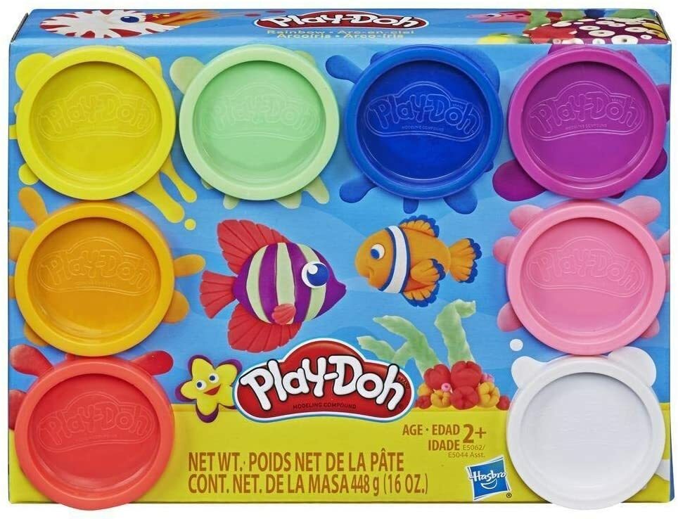 Набор для лепки Play-Doh E5044 Knete Regenbogenfarben 8x56 г 8 штук в упаковке всего 2 штуки 4390₽