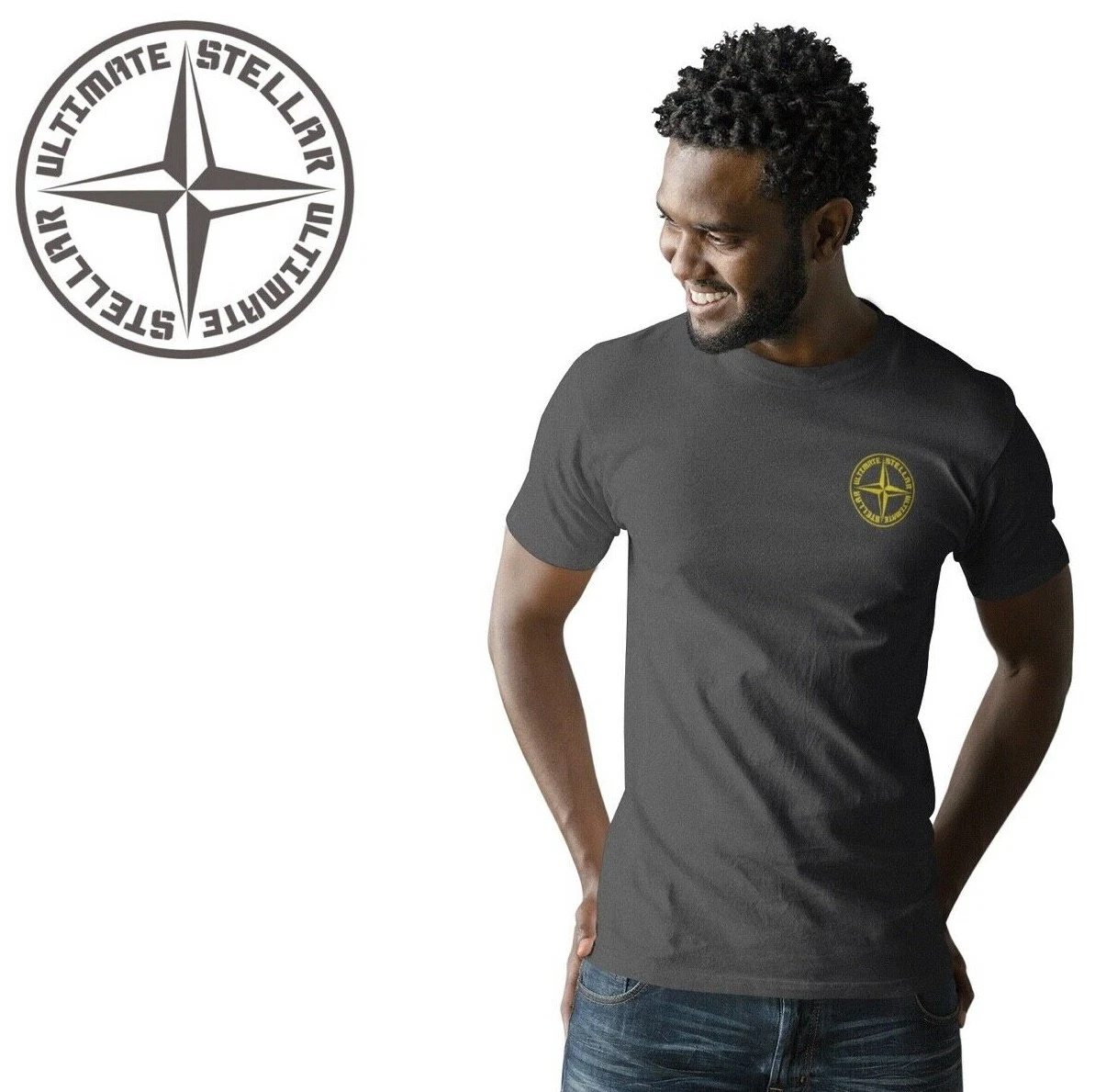T shirts décontractés à manches courtes Ultimate Stellar Basic Star Logo qualité suprême