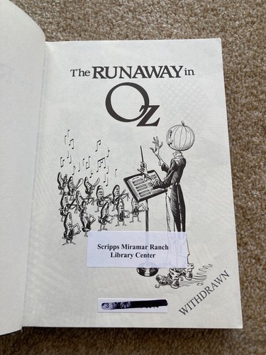 The Runaway in Oz - 1st Edition Hardcover 1995 Neill, Baum + Masquerade PB - Imagen 8 de 15