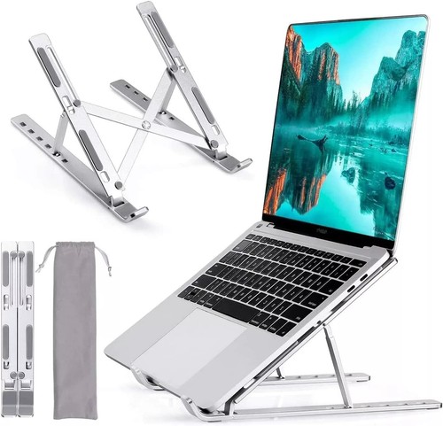 Laptop Stand, 6 Level Height Adjustable Laptop Stand Desk, Aluminum BOX DAMAGED