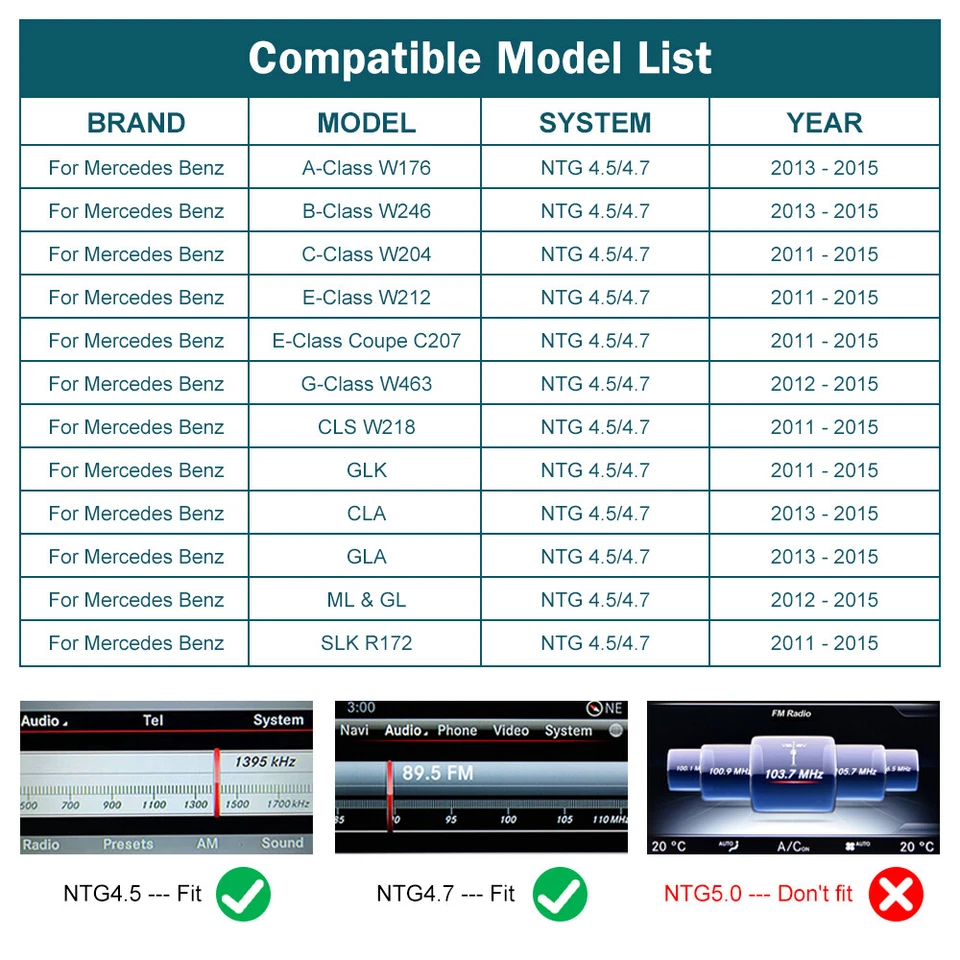Up Wireless CarPlay Retrofit Kit Android Auto For Benz CLA GLA GLK CLS ML NTG4.5 - Image 2 of 4