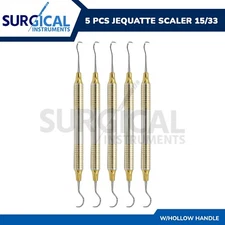 5 Pcs Dental Sickle Scaler Anterior Towner Jacquette U15-33 DE W/Hollow Handle