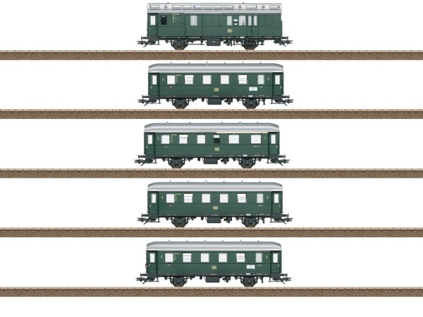 Trix 23225 Reisezugwagen-Set 5 Wagen Db Mhi GepäCkwagen Digital Ep Iii Dc H0 Neu-image