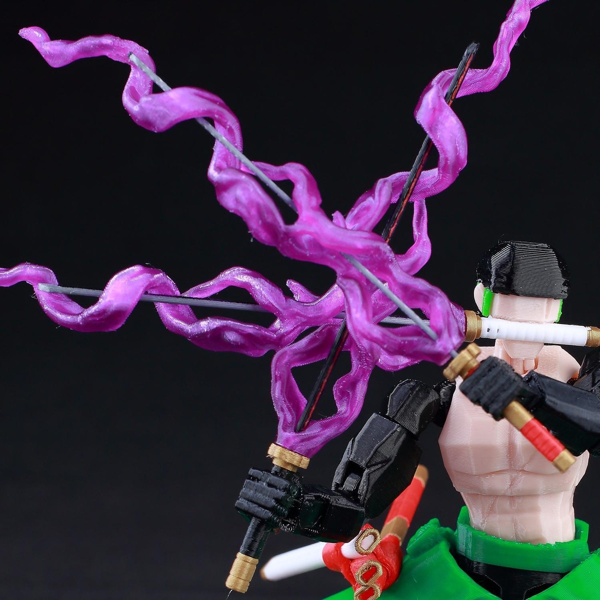 3D Printed One Piece Zoro T13 Action Figure Movable Anime Dummy
