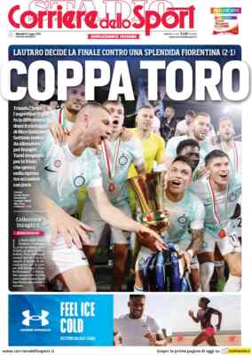 Corriere Dello Sport 25/05/2023 Fiorentina-Inter 1-2 Coppa Italia Coppa Toro