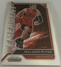 2020-21 Prizm Basketball Malachi Flynn Toronto Raptors Emergent Silver Rookie 16