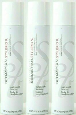 3 New SEBASTIAN Professional Stylbrid 9 Multi-Benefit Hybrid Hairspray, Volume