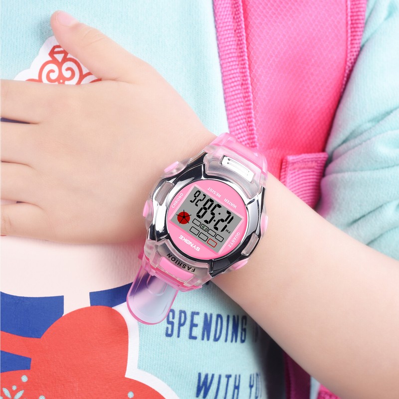 Multifunction Children Kids Waterproof Boys Girls Digital Alarm Date Wrist Watch