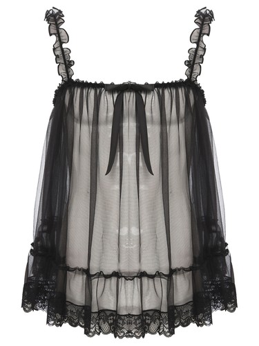 FEESHOW Womens Sexy Lace Sheer Sleepwear Dress See-Through Slip Tops AU - Picture 28 of 76